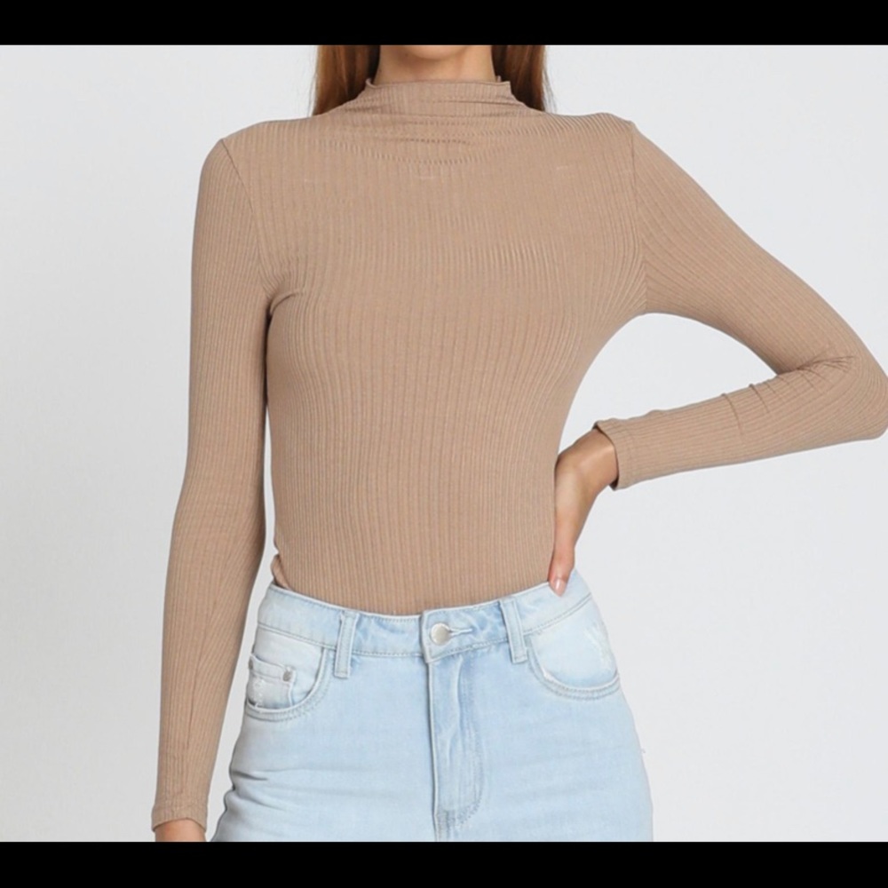 Beige long sleeve shirt